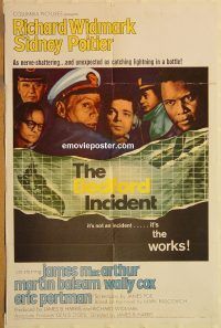 y093 BEDFORD INCIDENT one-sheet movie poster '65 Widmark, Sidney Poitier