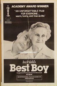 y101 BEST BOY int'l one-sheet movie poster '79 Ira Wohl, Zero Mostel