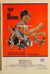 y104 BIG BRAWL one-sheet movie poster '80 early Jackie Chan, kung fu!
