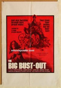 y105 BIG BUST-OUT movie poster '72 cage of wild desire!