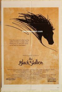 y121 BLACK STALLION one-sheet movie poster '79 great horse artwork!