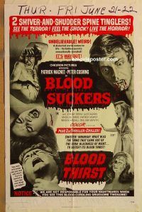 y134 BLOODSUCKERS /BLOOD THIRST one-sheet movie poster '71 horror!