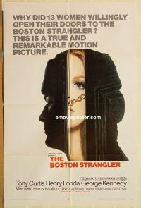 y143 BOSTON STRANGLER one-sheet movie poster '68 Tony Curtis, Henry Fonda