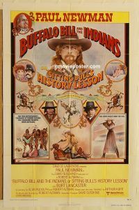 y164 BUFFALO BILL & THE INDIANS one-sheet movie poster '76 Paul Newman