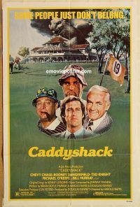 y173 CADDYSHACK one-sheet movie poster '80 Chevy Chase, Dangerfield