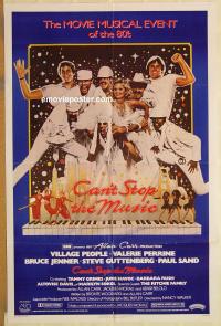 y183 CAN'T STOP THE MUSIC one-sheet movie poster '80 The Village People!