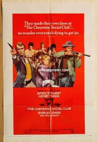 y208 CHEYENNE SOCIAL CLUB one-sheet movie poster '70 Jimmy Stewart, Fonda