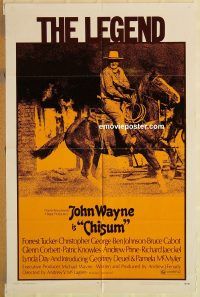 y212 CHISUM one-sheet movie poster '70 big John Wayne, western!