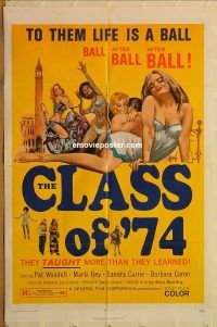 y223 CLASS OF '74 one-sheet movie poster '72 high school teen sex!