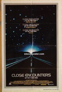 y227 CLOSE ENCOUNTERS OF THE THIRD KIND one-sheet movie poster '77 Spielberg