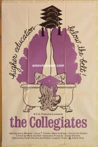 y231 COLLEGIATES one-sheet movie poster '71 Harry Reems, sexploitation!