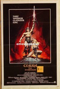 y233 CONAN THE BARBARIAN one-sheet movie poster '82 Arnold Schwarzenegger