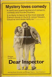 y286 DEAR INSPECTOR one-sheet movie poster '77 Annie Girardot, Noiret
