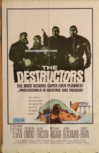 y299 DESTRUCTORS one-sheet movie poster '67 Richard Egan, Owens