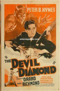 y302 DEVIL DIAMOND one-sheet movie poster '36 Frankie Darro, Richmond