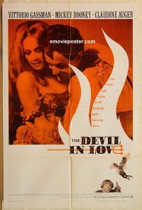 y304 DEVIL IN LOVE one-sheet movie poster '68 Vittorio Gassman, Rooney