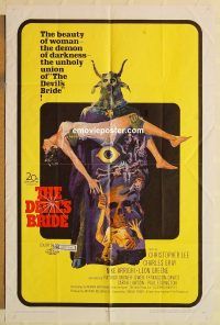 y306 DEVIL RIDES OUT one-sheet movie poster '68 Christopher Lee, Hammer