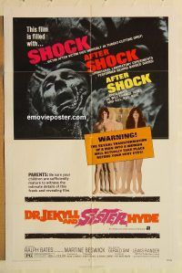 y322 DR JEKYLL & SISTER HYDE one-sheet movie poster '72 Ralph Bates
