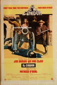 y336 EL CONDOR style B one-sheet movie poster '70 Jim Brown, Lee Van Cleef
