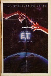y349 ET one-sheet movie poster '82 Steven Spielberg, Drew Barrymore