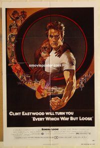y350 EVERY WHICH WAY BUT LOOSE one-sheet movie poster '78 Clint Eastwood