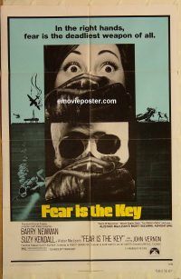 y369 FEAR IS THE KEY one-sheet movie poster '73 Newman, Suzy Kendall