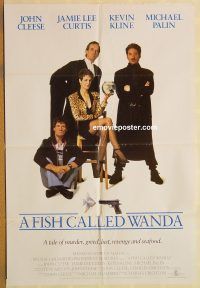 y387 FISH CALLED WANDA one-sheet movie poster '88 John Cleese, Curtis