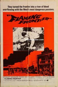 y395 FLAMING FRONTIER one-sheet movie poster '68 Stewart Granger