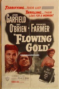 y406 FLOWING GOLD one-sheet movie poster R48 Garfield, Frances Farmer