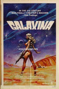 y439 GALAXINA one-sheet movie poster '80 great Robert Tanenbaum artwork!