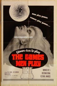 y442 GAMES MEN PLAY one-sheet movie poster '64 SEX is the name of the game!