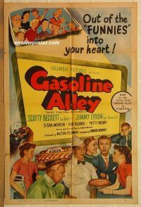 y443 GASOLINE ALLEY one-sheet movie poster '51 Scotty Beckett, Lydon