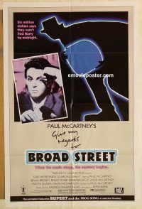 y458 GIVE MY REGARDS TO BROAD STREET style B one-sheet movie poster '84