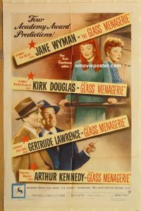 y460 GLASS MENAGERIE one-sheet movie poster '50 Jane Wyman, Douglas