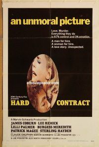 y504 HARD CONTRACT one-sheet movie poster '69 James Coburn, Lee Remick