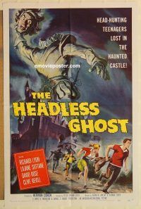 y507 HEADLESS GHOST one-sheet movie poster '59 AIP teen horror!