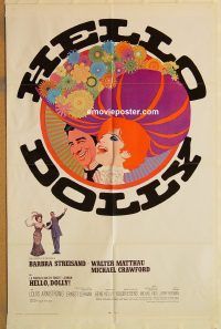 y513 HELLO DOLLY Spanish one-sheet movie poster '70 Streisand, Matthau