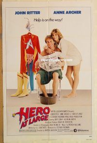 y516 HERO AT LARGE one-sheet movie poster '80 John Ritter, Anne Archer
