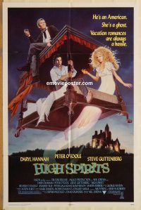 y518 HIGH SPIRITS one-sheet movie poster '88 Daryl Hannah, Peter O'Toole