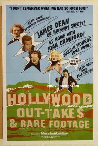 y525 HOLLYWOOD OUT-TAKES one-sheet movie poster '84 Dean, Marilyn Monroe