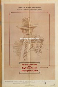 y526 HONKYTONK MAN one-sheet movie poster '82 Clint & Kyle Eastwood!