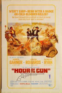y542 HOUR OF THE GUN one-sheet movie poster '67 James Garner, Robards