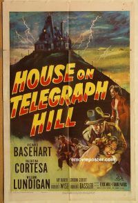y547 HOUSE ON TELEGRAPH HILL one-sheet movie poster '51 film noir
