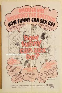 y548 HOW FUNNY CAN SEX BE one-sheet movie poster '73 Giancarlo Giannini