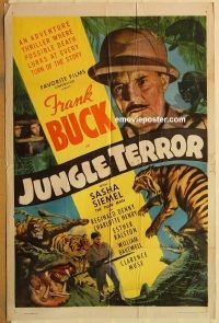 y597 JUNGLE TERROR one-sheet movie poster '46 Reginald Denny, Frank Buck