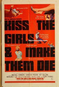 y615 KISS THE GIRLS & MAKE THEM DIE one-sheet movie poster '66