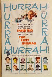y630 LAST HURRAH one-sheet movie poster '58 John Ford, Spencer Tracy