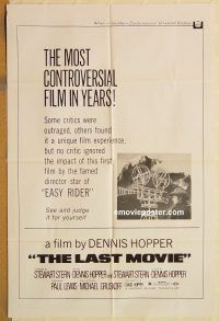 y632 LAST MOVIE one-sheet movie poster '71 Dennis Hopper, Sam Fuller