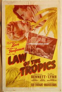 y639 LAW OF THE TROPICS one-sheet movie poster '41 Constance Bennett