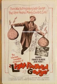 y652 LIGHT-FINGERED GEORGE one-sheet movie poster '63 Bourvil, Blanche